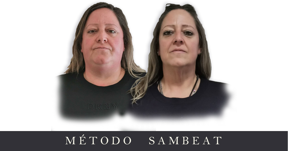 Adriana M., antes y después del Método Sambeat de nutrición - pérdida significativa de peso y volumen