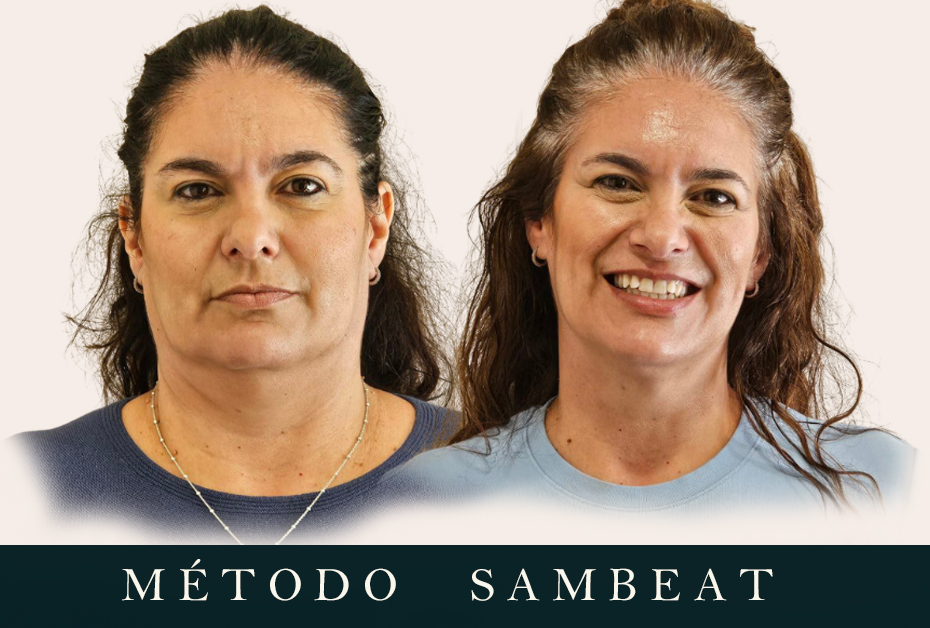 Antes y después de Isabel Diaz tras seguir el Método Sambeat