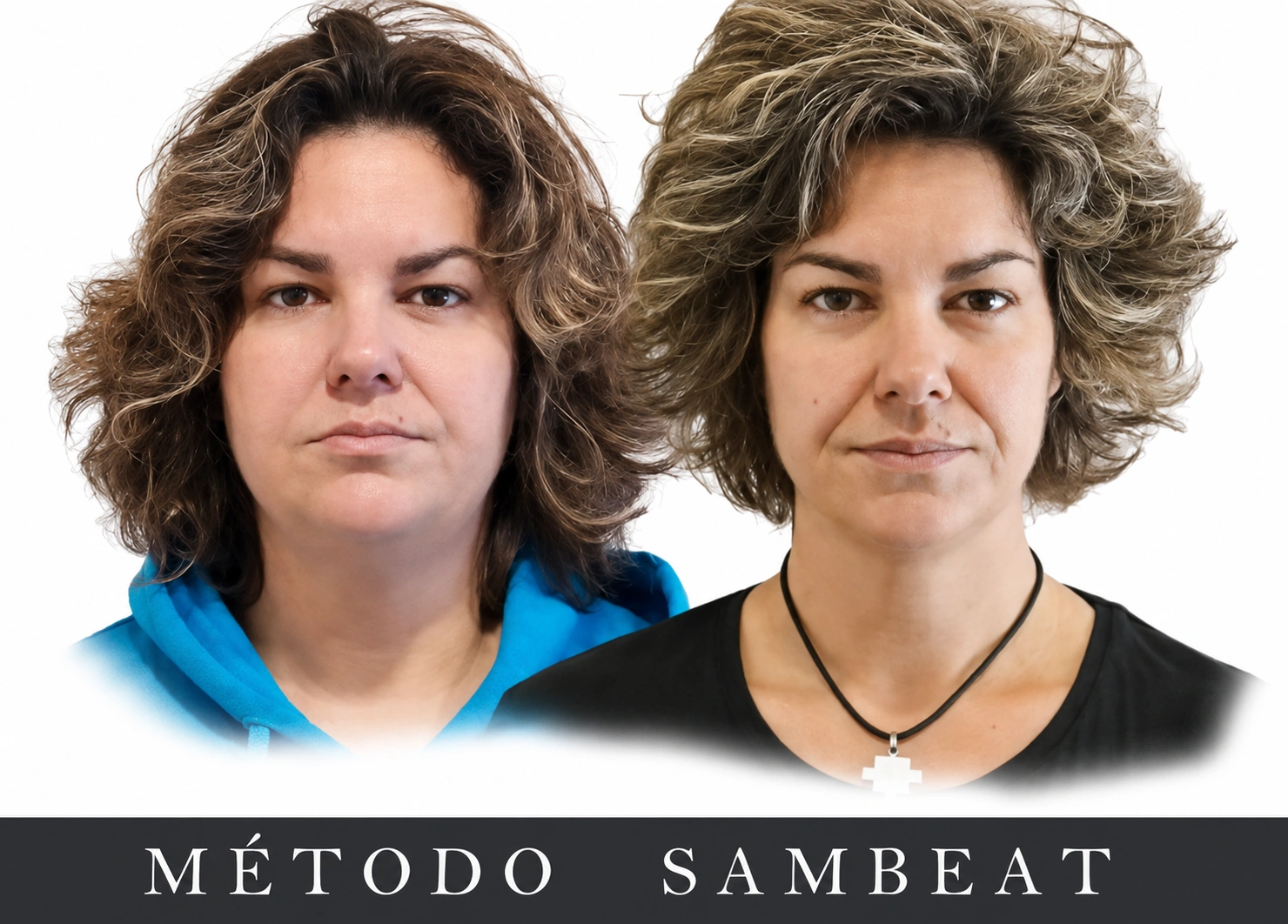 Antes y después de Adriana Madrigal tras seguir el Método Sambeat