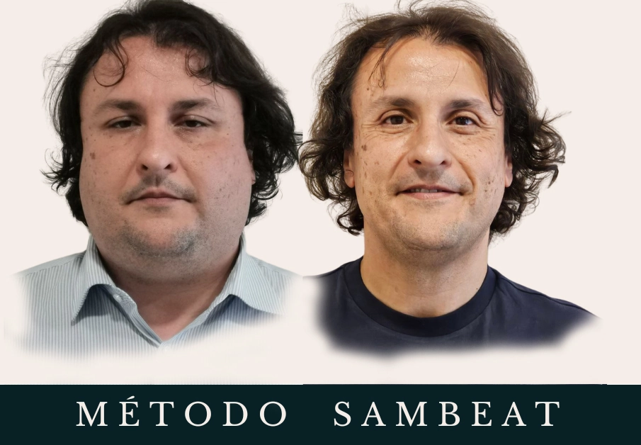 Antes y después de Fernando Enebral tras seguir el Método Sambeat